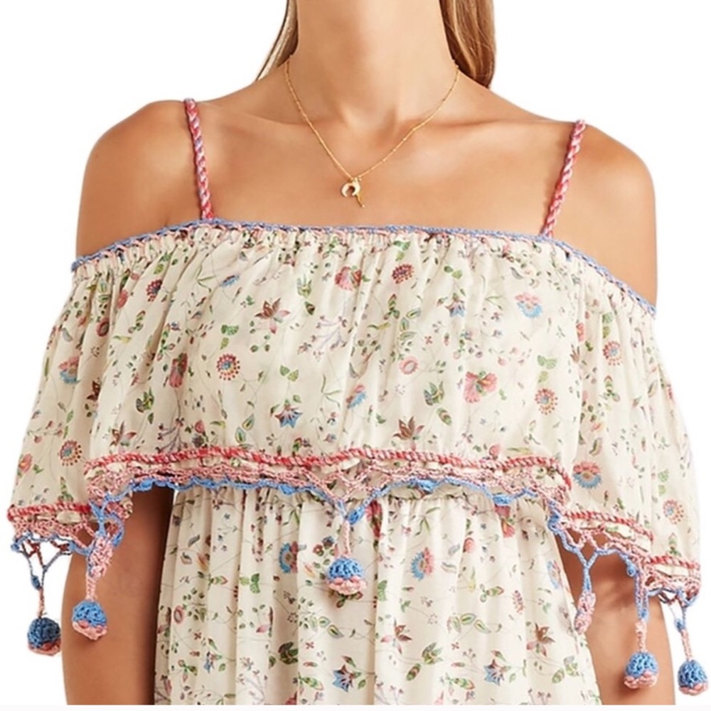 Anjuna Violante Crochet Trimmed Printed Maxi Dress